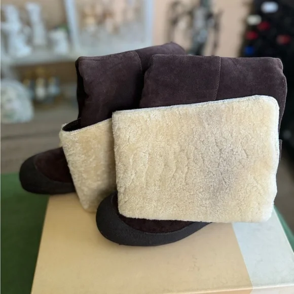 Bally boots. Suede fur lined. Size 8.